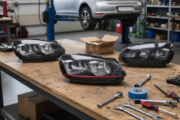 Golf 6 Scheinwerfer auf Tisch